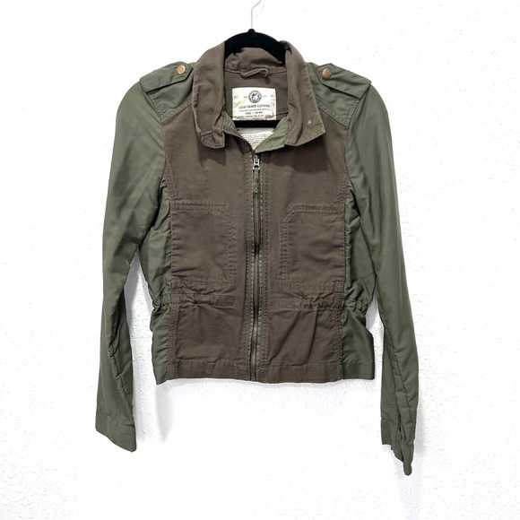 Lucky Brand Green Utility Jacket with Collared Neckline SMALL - Picture 1 of 9
